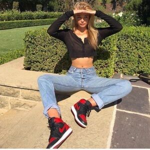 Nike Women's Air Jordan 1 Retro High OG 'Satin Bred' sneakers bloggers favorite